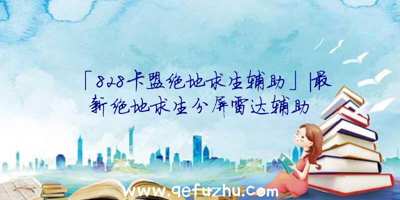 「828卡盟绝地求生辅助」|最新绝地求生分屏雷达辅助